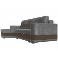 Угловой диван Честер рогожка (серый/коричневый)  - Изображение 2